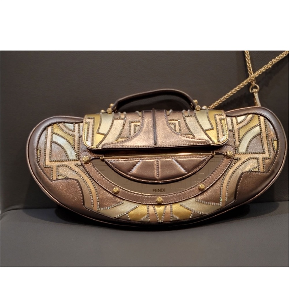 Fendi Vanity bag goat leather+Swarovski crystals